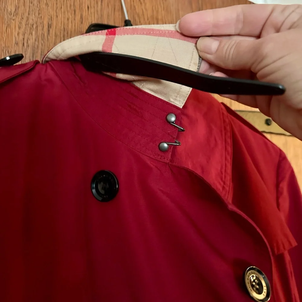 Burberry Brit Trench-coat, Red, Size 8 - Picture 8 of 8
